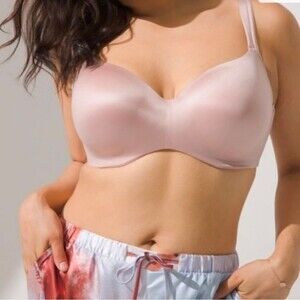 Soma  Bra Stunning Support Smooth Balconette Bra 36DD Wired Nude Padded Straps